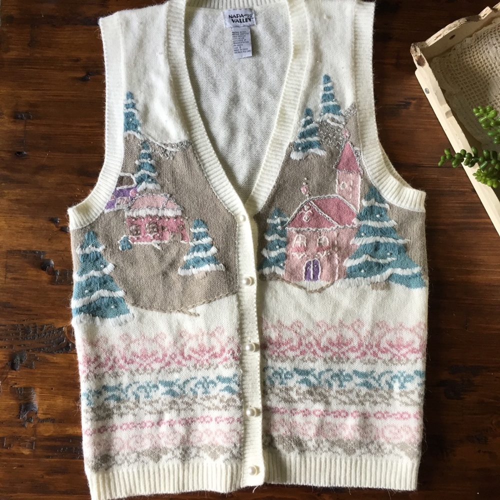 Vintage Christmas winter sweater size small